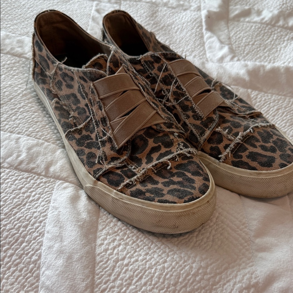 Leopard Print Slip-On Sneakers